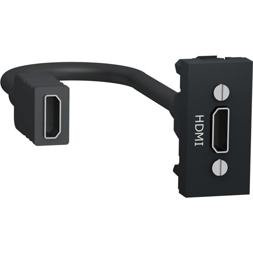 Розетка HDMI Schneider Electric антрацит Unica New