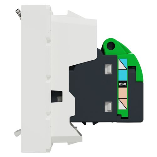 Розетка комп'ютерна RJ45 кат.5 STP двомодульна Schneider Electric біла Unica New