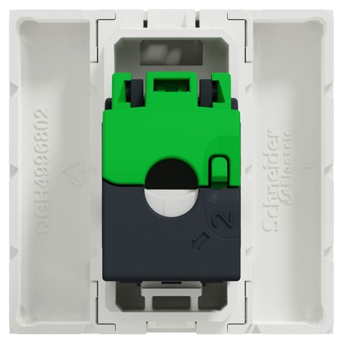 Розетка комп'ютерна RJ45 кат.5 STP двомодульна Schneider Electric біла Unica New