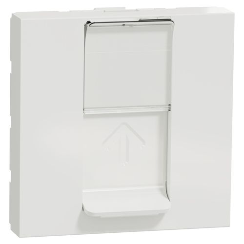 Розетка комп'ютерна RJ45 кат.5 STP двомодульна Schneider Electric біла Unica New