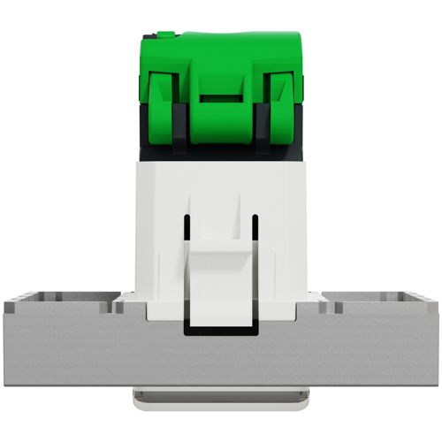 Розетка комп'ютерна RJ45 кат.5 UTP двомодульна Schneider Electric алюміній Unica New
