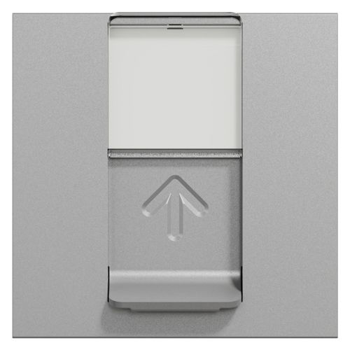 Розетка комп'ютерна RJ45 кат.5 UTP двомодульна Schneider Electric алюміній Unica New