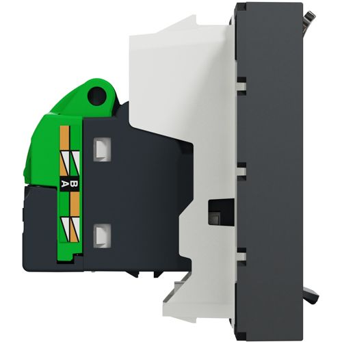 Розетка комп'ютерна RJ45 кат.5 UTP двомодульна Schneider Electric антрацит Unica New