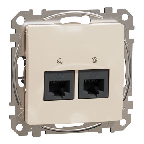 Розетка комп’ютерна RJ45 кат.5e подвійна Schneider Electric бежева Sedna Design