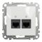 Розетка комп’ютерна RJ45 кат.5e подвійна Schneider Electric біла Sedna Design