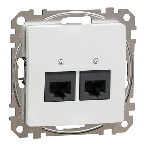 Розетка комп’ютерна RJ45 кат.5e подвійна Schneider Electric біла Sedna Design