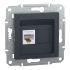 Розетка комп'ютерна (RJ45) кат.5e STP Schneider Electric антрацит Asfora