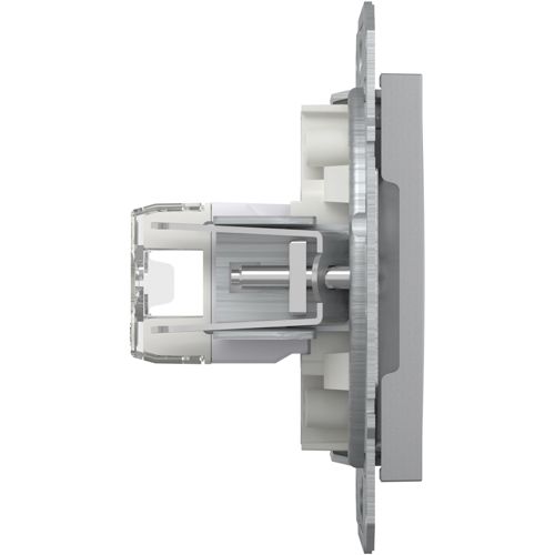 Розетка комп'ютерна (RJ45) кат.5e UTP подвійна Schneider Electric алюміній Asfora
