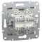 Розетка комп'ютерна (RJ45) кат.5e UTP подвійна Schneider Electric алюміній Asfora
