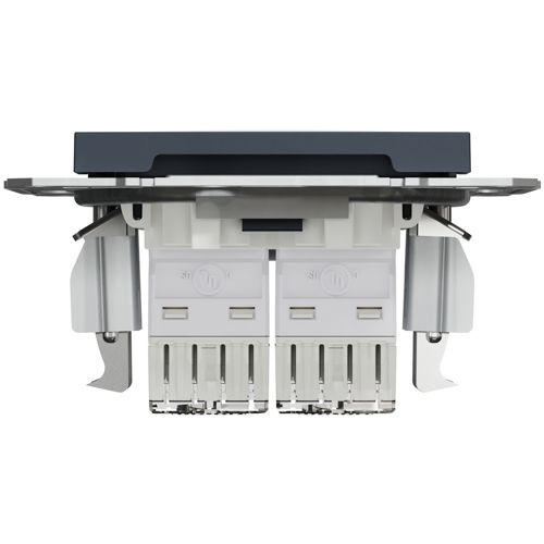 Розетка комп'ютерна (RJ45) кат.5e UTP подвійна Schneider Electric антрацит Asfora