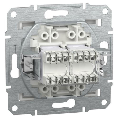 Розетка комп'ютерна (RJ45) кат.5e UTP подвійна Schneider Electric біла Asfora (без рамки)