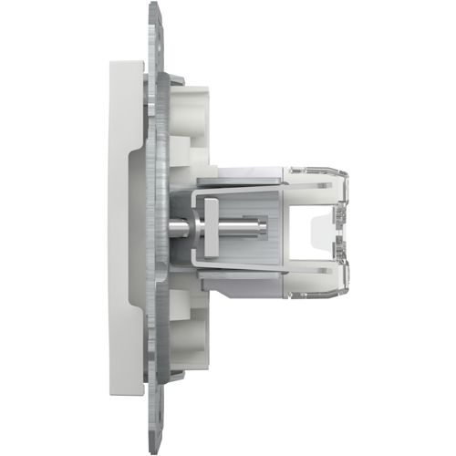 Розетка комп'ютерна (RJ45) кат.5e UTP подвійна Schneider Electric біла Asfora (без рамки)