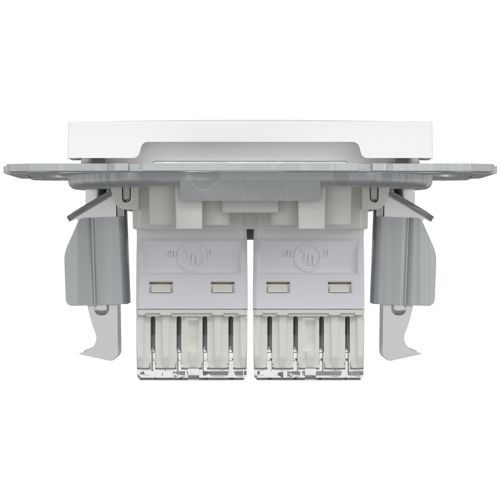 Розетка комп'ютерна (RJ45) кат.5e UTP подвійна Schneider Electric біла Asfora (без рамки)
