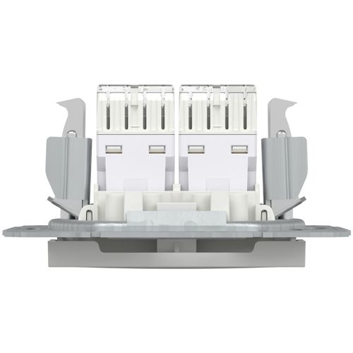 Розетка комп'ютерна (RJ45) кат.5e UTP подвійна Schneider Electric біла Asfora (без рамки)