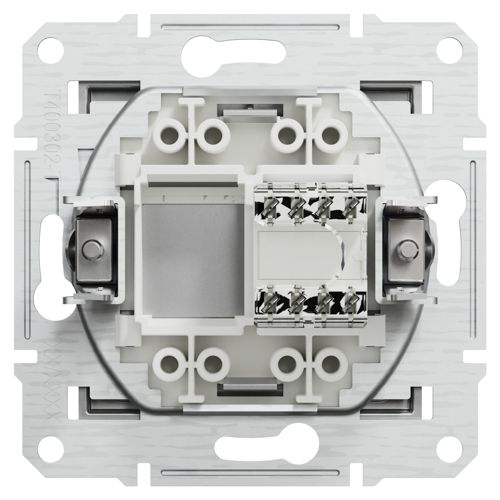 Розетка комп'ютерна (RJ45) кат.5e UTP Schneider Electric алюміній Asfora
