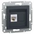 Розетка компьютерная (RJ45) кат.5e UTP Schneider Electric антрацит Asfora