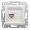 Розетка комп'ютерна (RJ45) кат.5e UTP Schneider Electric біла Asfora (без рамки)