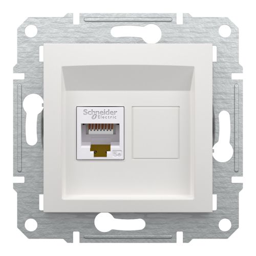 Розетка комп'ютерна (RJ45) кат.5e UTP Schneider Electric біла Asfora (без рамки)