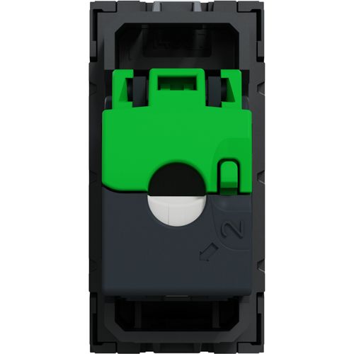 Розетка комп'ютерна RJ45 кат.6 STP одномодульна Schneider Electric антрацит Unica New