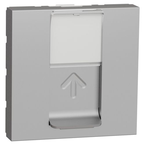 Розетка комп’ютерна RJ45 кат.6 STP подвійна Schneider Electric алюміній Unica New