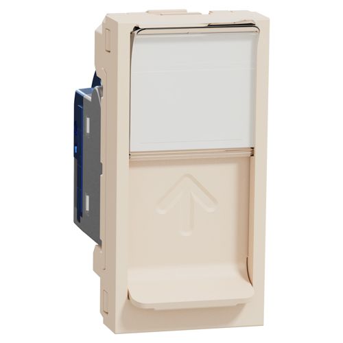 Розетка комп’ютерна RJ45 кат.6 STP Schneider Electric бежева Unica New