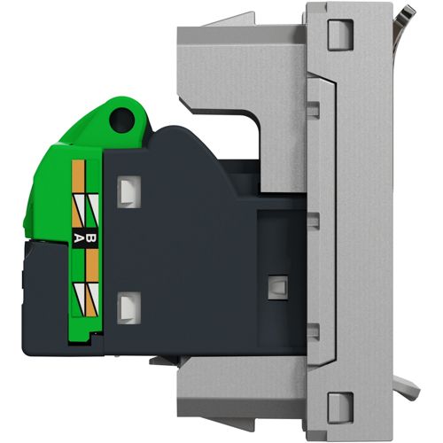 Розетка комп'ютерна RJ45 кат.6 UTP одномодульна Schneider Electric алюміній Unica New