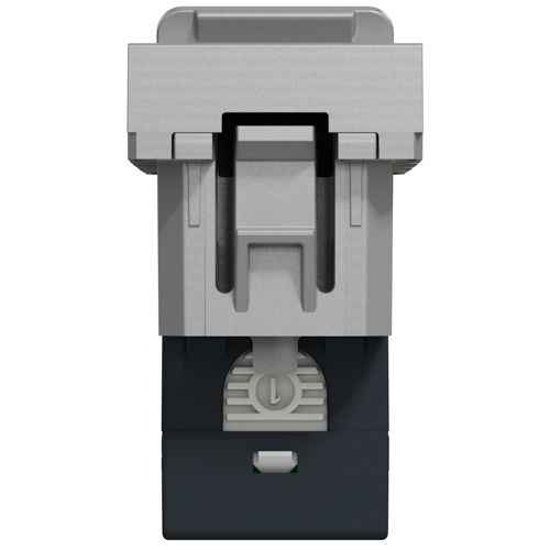 Розетка комп'ютерна RJ45 кат.6 UTP одномодульна Schneider Electric алюміній Unica New
