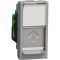 Розетка комп'ютерна RJ45 кат.6 UTP одномодульна Schneider Electric алюміній Unica New