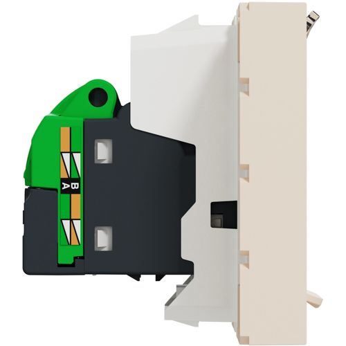 Розетка комп’ютерна RJ45 кат.6 UTP подвійна Schneider Electric бежева Unica New