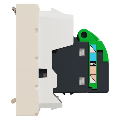 Розетка комп’ютерна RJ45 кат.6 UTP подвійна Schneider Electric бежева Unica New