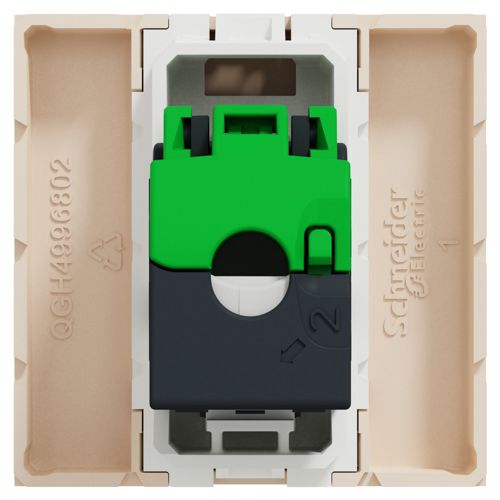 Розетка комп’ютерна RJ45 кат.6 UTP подвійна Schneider Electric бежева Unica New
