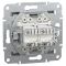Розетка комп'ютерна (RJ45) кат.6 UTP подвійна Schneider Electric сталь Asfora