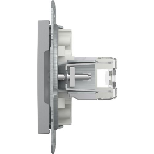 Розетка комп'ютерна (RJ45) кат.6 UTP Schneider Electric алюміній Asfora
