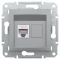 Розетка комп'ютерна (RJ45) кат.6 UTP Schneider Electric алюміній Asfora