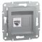 Розетка комп'ютерна (RJ45) кат.6 UTP Schneider Electric алюміній Asfora
