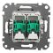 Розетка комп’ютерна RJ45 кат.5e подвійна Schneider Electric алюміній Sedna Design