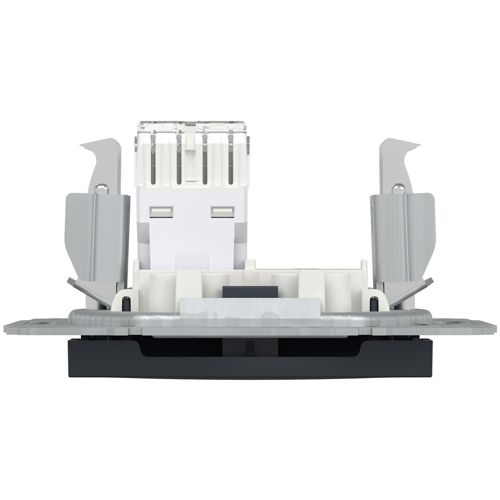 Розетка комп'ютерна (RJ45) кат.6 UTP Schneider Electric антрацит Asfora