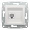 Розетка комп’ютерна RJ45 кат.6 UTP Schneider Electric біла Asfora (без рамки)