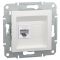 Розетка комп’ютерна RJ45 кат.6 UTP Schneider Electric біла Asfora (без рамки)