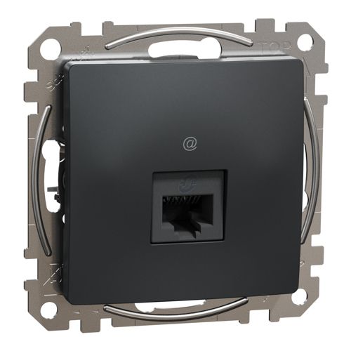 Розетка комп’ютерна RJ45 кат.6 UTP Schneider Electric чорна Sedna Design