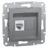 Розетка комп'ютерна (RJ45) кат.6 UTP Schneider Electric сталь Asfora