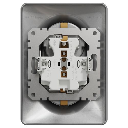 Розетка подвійна з заземленням і шторками Schneider Electric алюміній Sedna Design
