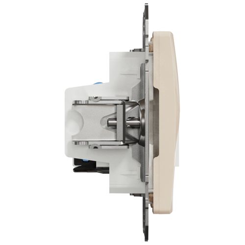 Розетка телефонна RJ11 + комп’ютерна RJ45 кат.6 Schneider Electric бежева Sedna Design & Elements