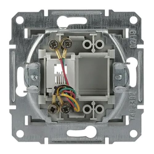 Розетка телефонна (RJ11) Schneider Electric алюміній Asfora