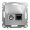 Розетка TV + RJ45 кат.6 UTP Schneider Electric алюміній Sedna Design