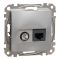 Розетка TV + RJ45 кат.6 UTP Schneider Electric алюміній Sedna Design