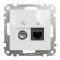 Розетка TV + RJ45 кат.6 UTP Schneider Electric біла Sedna Design
