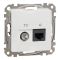 Розетка TV + RJ45 кат.6 UTP Schneider Electric біла Sedna Design
