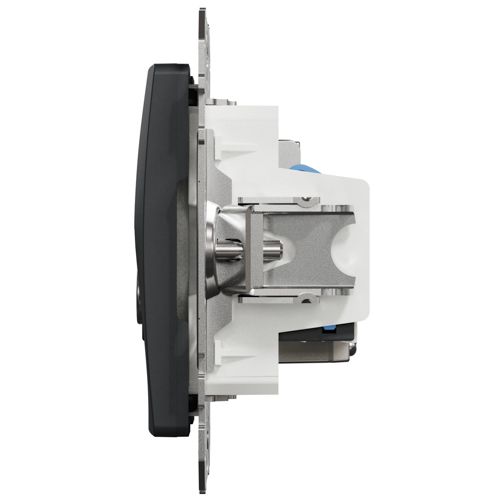 Розетка TV + RJ45 кат.6 UTP Schneider Electric чорна Sedna Design