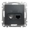Розетка TV + RJ45 кат.6 UTP Schneider Electric чорна Sedna Design